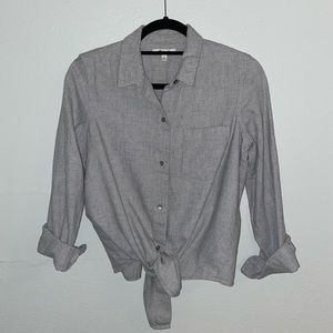 Madewell Tie Front Button Shirt